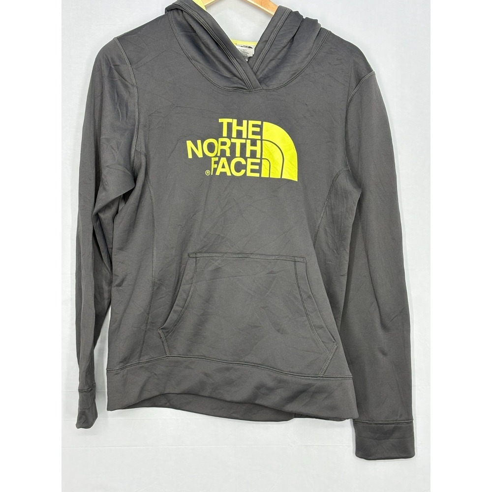 North Face Half Dome Pullover Hoodie Womens Black Logo Kangaroo Pockets‎ Large